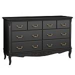 Комод черный из массива бука в стиле прованс Black Provence варинант исполнения - 1 | Loft Concept в Брянске