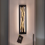 Бра в прямоугольной черной рамке с декором в виде ветвей в золотой отделке Hinkley варинант исполнения - 7 | Loft Concept в Брянске