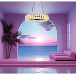 Люстра круглая с фактурными элементами в виде ракушек Inspired Sea варинант исполнения - 5 | Loft Concept в Брянске