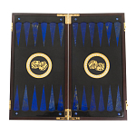 Нарды настольные из натурального камня лазурит и долерит Backgammon from Stone варинант исполнения - 2 | Loft Concept в Брянске