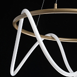 Люстра подвесная круглая золотого цвета с белыми изогнутыми световыми линиями Luke Lampco Tracer Lamp варинант исполнения - 8 | Loft Concept в Брянске