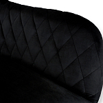 Барный стул вращающийся со спинкой и подлокотниками Douglas Rhombus Черный Велюр варинант исполнения - 3 | Loft Concept в Брянске