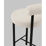 Стул полубарный Floreo букле молочный варинант исполнения - 3 | Loft Concept в Брянске