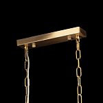 Люстра прямоугольная на цепях с прозрачными трубками и волнистым краем Nembus варинант исполнения - 12 | Loft Concept в Брянске