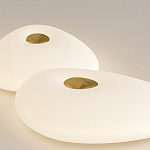 Потолочный светильник с тремя овальными матовыми плафонами TRIDalmen варинант исполнения - 2 | Loft Concept в Брянске