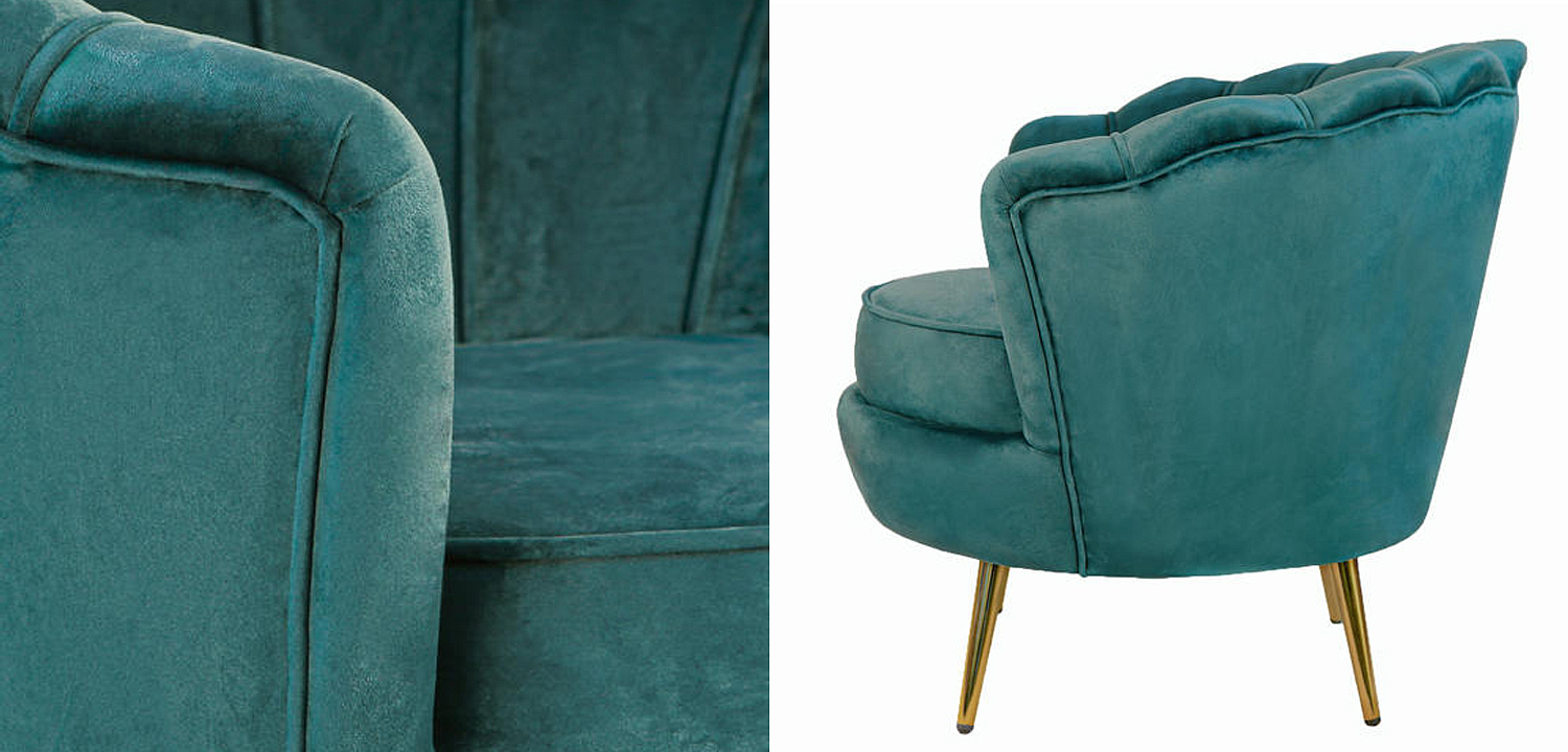 Кресло Бирюзовый велюр Trapezium Turquoise velvet Кресло Бирюзовый велюр Trapezium Turquoise velvet - Loft-Concept в Брянске