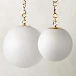 Подвесной светильник в форме шара из белого текстурного стекла Atmosphere варинант исполнения - 2 | Loft Concept в Брянске