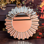 Зеркало круглое с лучами из зеркальных фацетов Silver Facet варинант исполнения - 3 | Loft Concept в Брянске