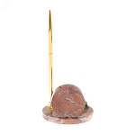 Часы настольные с шариковой металлической ручкой из натурального камня Stone Clock варинант исполнения - 9 | Loft Concept в Брянске