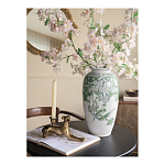 Ваза высокая с зелеными цветочными и птичьими мотивами Vase Inspired by Nature варинант исполнения - 4 | Loft Concept в Брянске