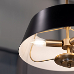 Подвесной светильник с конусовидным металлическим абажуром черного цвета Kichler варинант исполнения - 10 | Loft Concept в Брянске