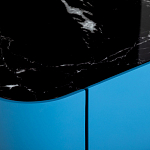 Тумба прикроватная чёрно-голубая с  ящиком Blue Cabinet варинант исполнения - 3 | Loft Concept в Брянске