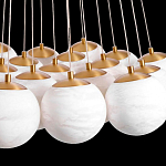 Люстра подвесная круглая с сферическими плафонами из натурального камня Glowing Spheres варинант исполнения - 3 | Loft Concept в Брянске