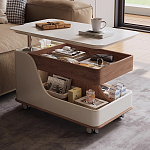 Журнальный столик передвижной с подъемной столешницей Table Trolley варинант исполнения - 6 | Loft Concept в Брянске