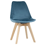 Стул с мягким велюровым сиденьем Arvika Blue варинант исполнения - 1 | Loft Concept в Брянске