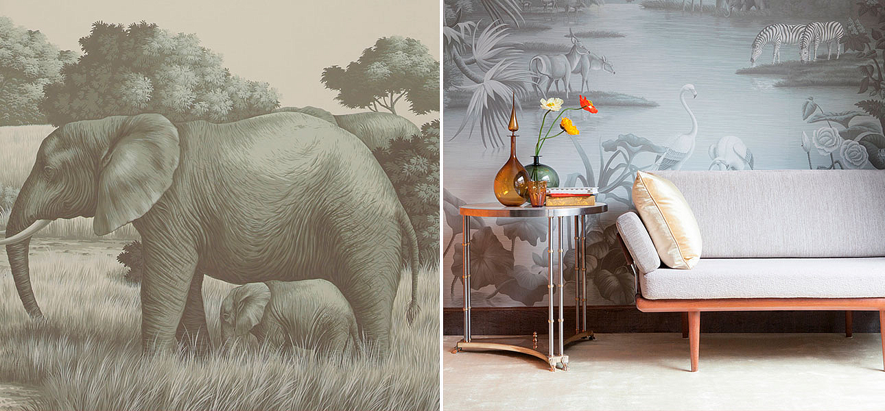 Обои ручная роспись African Savannah Crystal Grey on scenic paper Обои ручная роспись African Savannah Crystal Grey on scenic paper - Loft-Concept в Брянске