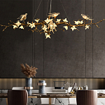 Люстра в виде золотой ветки с цветами и птичками Marvelous Garden варинант исполнения - 4 | Loft Concept в Брянске