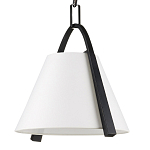 Подвесной светильник в форме конуса с белым тканевым абажуром и чёрным каркасом Stylish Solution варинант исполнения - 3 | Loft Concept в Брянске
