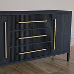 Буфет Primo с тремя ящиками и двумя фасадами Черный дуб варинант исполнения - 3 | Loft Concept в Брянске