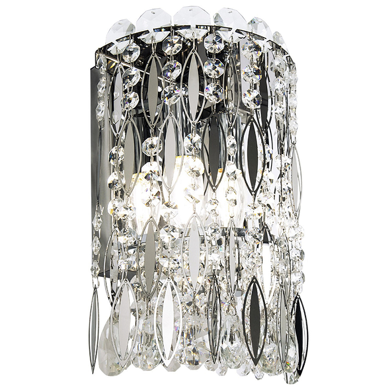 Бра с металлическими и хрустальными подвесками Bonnay Crystal Chrome Wall Lamp Хром Прозрачный Бра с металлическими и хрустальными подвесками Bonnay Crystal Chrome Wall Lamp Хром Прозрачный в Брянске | Loft Concept