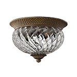 Потолочный светильник с чашеобразным плафоном из толстого волнообразного стекла и широким узорчатым основанием Hinkley варинант исполнения - 9 | Loft Concept в Брянске