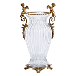 Ваза прозрачная с бронзовыми ручками в виде ангелов Eden Garden варинант исполнения - 1 | Loft Concept в Брянске