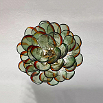 Люстра стеклянная с зелеными лепестками Green Leaf Fall варинант исполнения - 4 | Loft Concept в Брянске