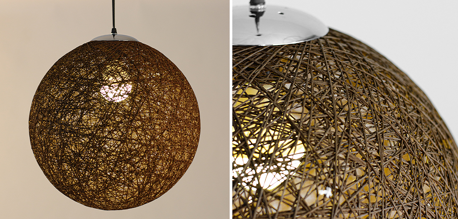 Подвесной светильник Moooi Thread Papier Mache Lamp brown Подвесной светильник Moooi Thread Papier Mache Lamp brown - Loft-Concept в Брянске