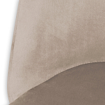 Барный стул со спинкой и металлической подставкой на 4-х деревянных ножках Бежевый Велюр Vendramin Chair варинант исполнения - 3 | Loft Concept в Брянске