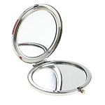 Зеркало карманное складное круглое из натурального камня Оникс в подарочной упаковке Silver Stone Mirrors варинант исполнения - 2 | Loft Concept в Брянске