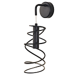 Бра светодиодное из металла со спиральным декоративным элементом черное Metal Spiral варинант исполнения - 1 | Loft Concept в Брянске
