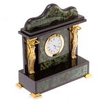 Часы настольные из натурального камня Нефрит с декором в виде Кариатиды Caryatid Stone Clock варинант исполнения - 2 | Loft Concept в Брянске