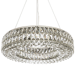 Круглая люстра с хрустальным декором Langlais Crystal Chrome Chandelier варинант исполнения - 1 | Loft Concept в Брянске