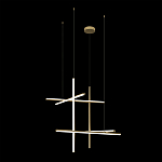 Люстра с 6-ю  пересекающимися цилиндрическими плафонами на тонких тросах Trumpet tube варинант исполнения - 5 | Loft Concept в Брянске