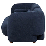 Дизайнерский двухместный диван с мягкими спинкой и подлокотниками синий Madelaine Sofa Blue варинант исполнения - 6 | Loft Concept в Брянске