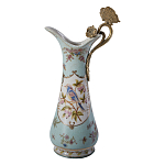 Кувшин с цветочным рисунком и бронзовой ручкой Blue Garden варинант исполнения - 1 | Loft Concept в Брянске