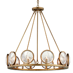 Люстра круглая с прозрачными рельефными плафонами Crystal Prism варинант исполнения - 1 | Loft Concept в Брянске