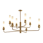 Люстра на штанге с 8-ю цилиндрическими матовыми плафонами и шарами из камня Orb Essence варинант исполнения - 8 | Loft Concept в Брянске