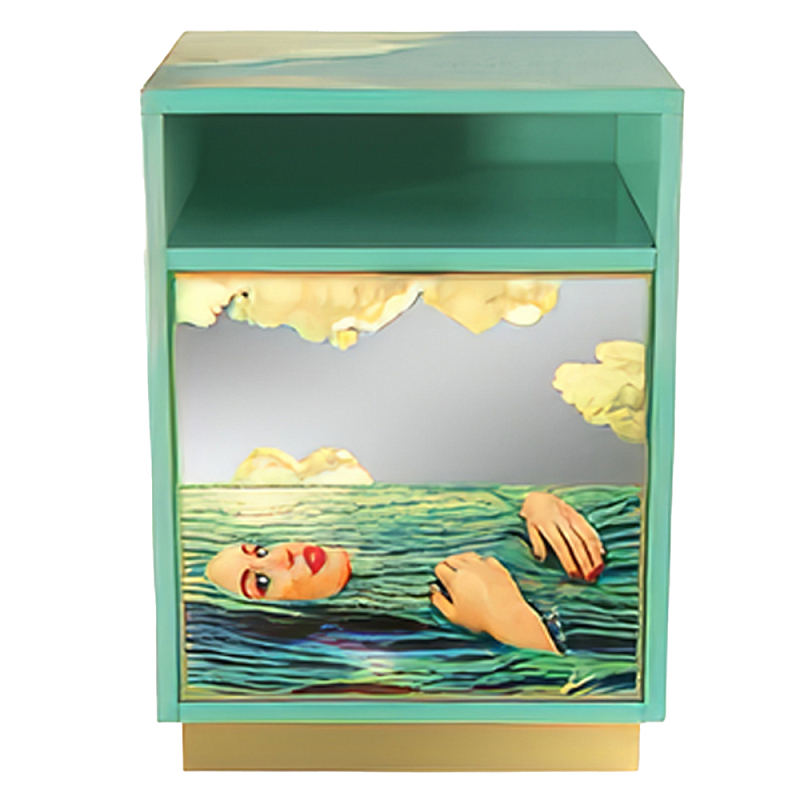 Прикроватная тумба Seletti Seagirl Голубой Золотой Прикроватная тумба Seletti Seagirl Голубой Золотой в Брянске | Loft Concept