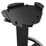 Барный стул вращающийся со спинкой и подлокотниками Douglas Rhombus Синий Велюр варинант исполнения - 5 | Loft Concept в Брянске