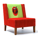 FUN Armchair "Chili Pepper" Red Дизайнерское кресло с цветным принтом варинант исполнения - 2 | Loft Concept в Брянске