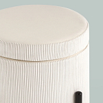 Молочный пуф на черных ножках SANJAY варинант исполнения - 4 | Loft Concept в Брянске