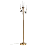 Торшер с 2-мя фигурками птиц на изогнутых прозрачных трубках Ganthea варинант исполнения - 4 | Loft Concept в Брянске