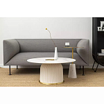 Кофейный столик с круглой столешницей на белом мраморном основании Original Foundation варинант исполнения - 2 | Loft Concept в Брянске