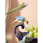 Чаша темно-синего цвета из фарфора с разноцветной птичкой Eden Garden porcelain and bronze варинант исполнения - 15 | Loft Concept в Брянске