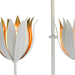 Люстра белая прямоугольная с абажурами в виде цветков тюльпана White Tulips варинант исполнения - 1 | Loft Concept в Брянске