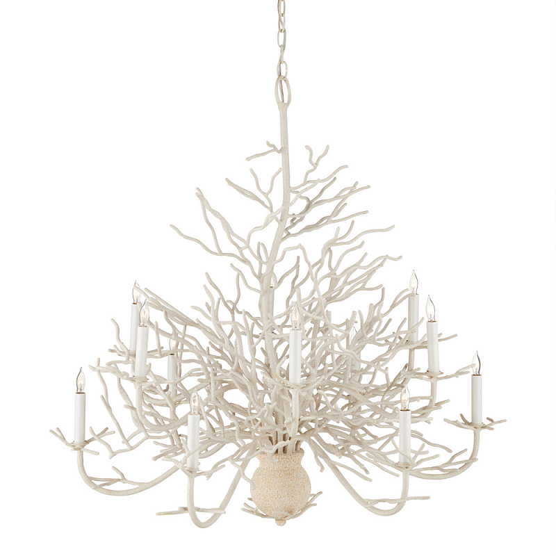Люстра с декором в виде кораллов Coral Decor Белый Люстра с декором в виде кораллов Coral Decor Белый в Брянске | Loft Concept