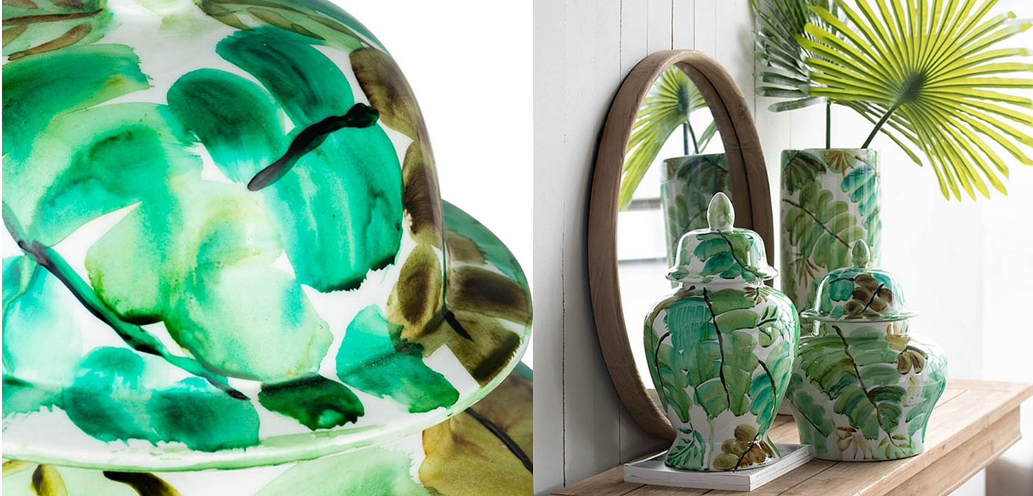 Ваза Vase Green Leaves II Ваза Vase Green Leaves II - Loft-Concept в Брянске