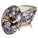 Шкатулка черного цвета с цветочной росписью Eden Garden варинант исполнения - 2 | Loft Concept в Брянске