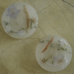 Круглая подставка под благовония из эпоксидной смолы с цветами белая Epoxy Resin Flowers Incense Stand White варинант исполнения - 2 | Loft Concept в Брянске